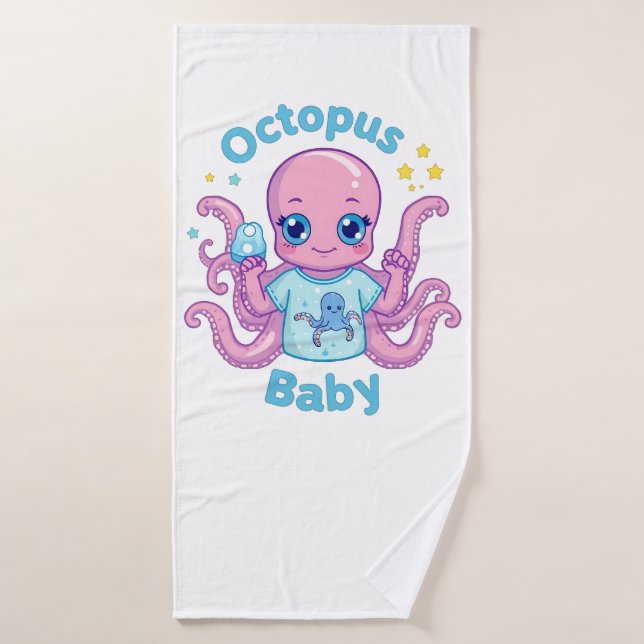 Serviette de bain Octopus Baby  (Serviette de bain)
