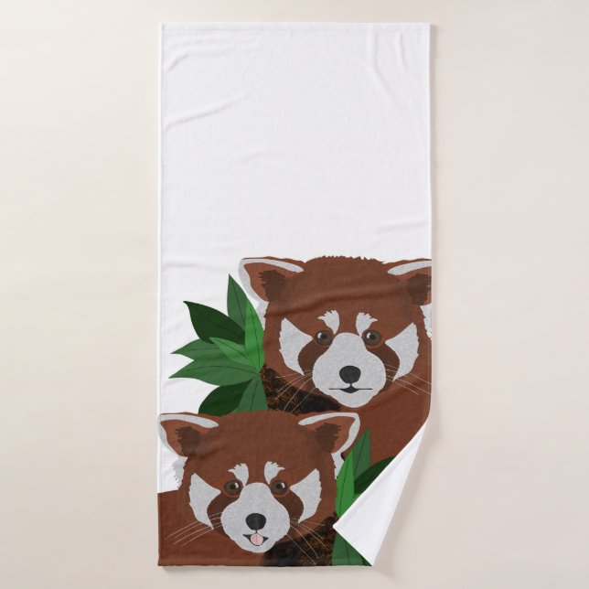 Serviette de bain Panda Rouge (Serviette de bain)