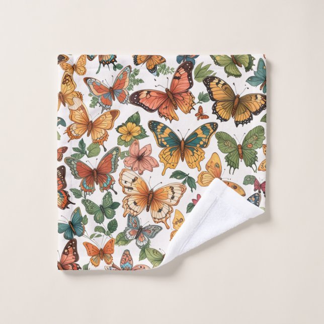 serviette de bain papillon (Gant de toilette)