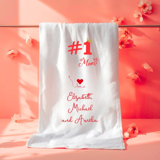 Serviette de bain personnalisée Amour de Maman #1 (Créateur téléchargé)