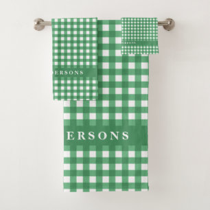 Serviette de bain personnalisée au nom de famille 
