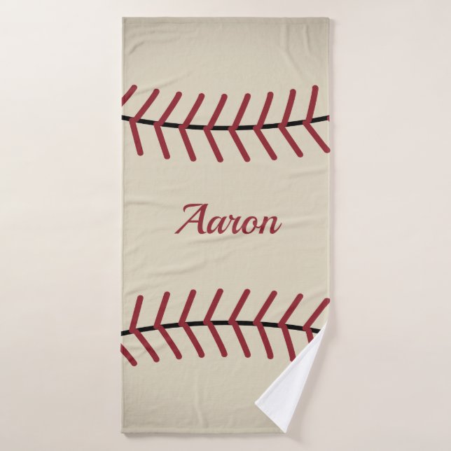Serviette de bain personnalisée de baseball (Serviette de bain)