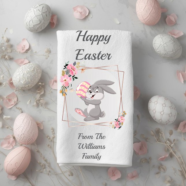 Serviette de bain personnalisée Lapin de Pâques Gr (Créateur téléchargé)