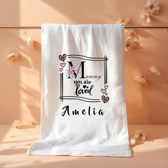 Serviette de bain personnalisée pour maman avec mo (Créateur téléchargé)