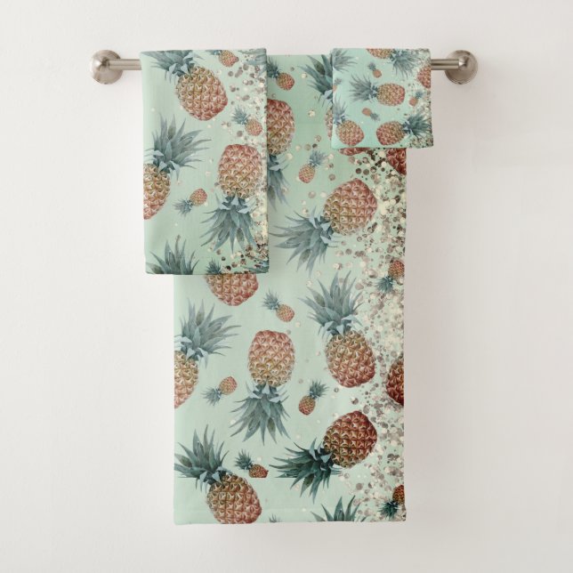 Serviette de bain pour ananas Glittery amusant (En situation)