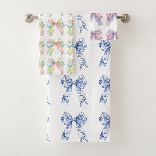 Serviette de bain pour Baby Shower à nœud (En situation)