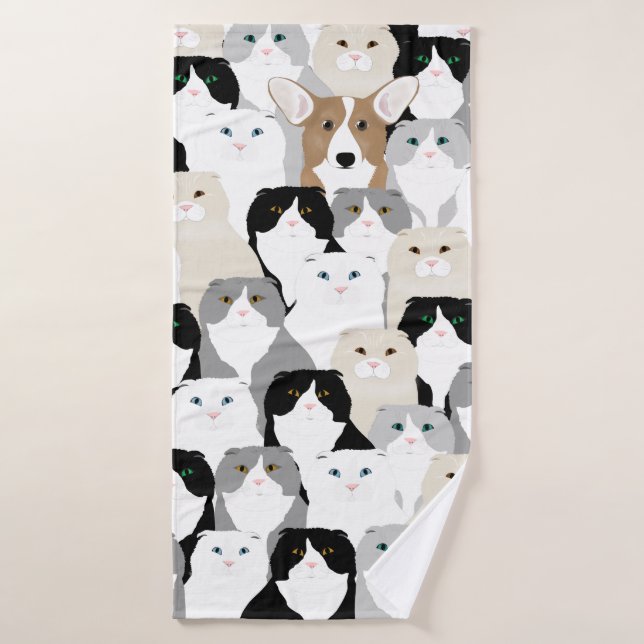 Serviette de bain pour chats et chien (Serviette de bain)