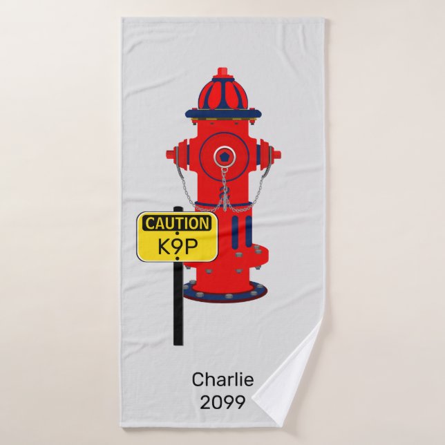 Serviette de bain pour chien chiot K9P borne d'inc (Serviette de bain)