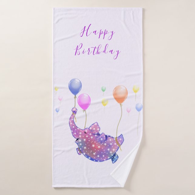 Serviette de bain pour éléphant volant (Serviette de bain)