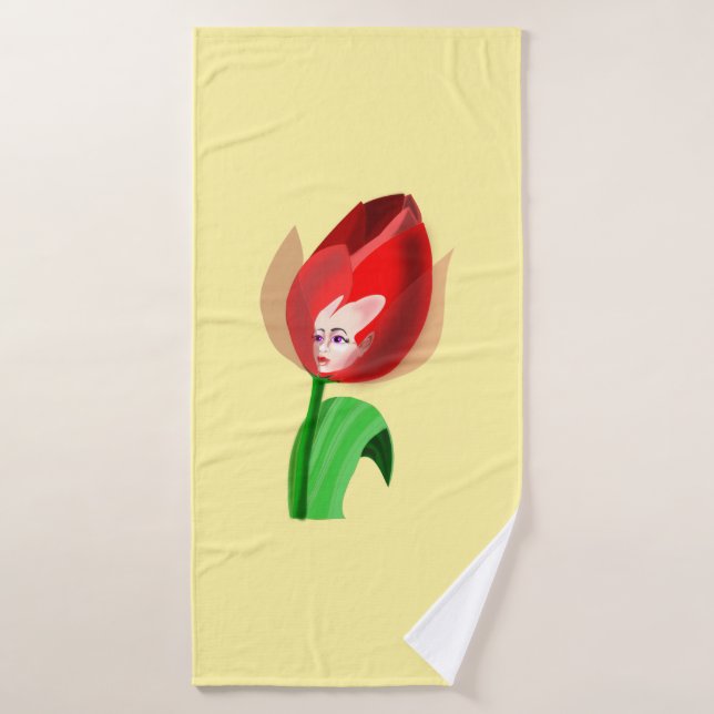 Serviette de bain pour fille Tulip - Personnalisab (Serviette de bain)