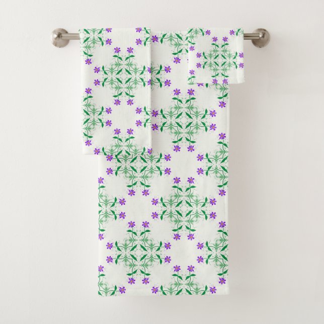 serviette de bain pourpre (En situation)