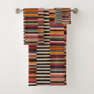 serviette de bain rayée