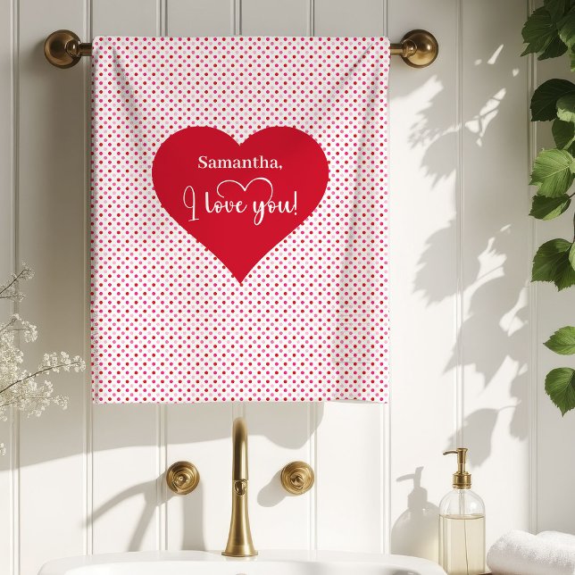 Serviette de bain romantique pour la Saint-Valenti (Romantic Valentine Bath Towel Gift for Wife)