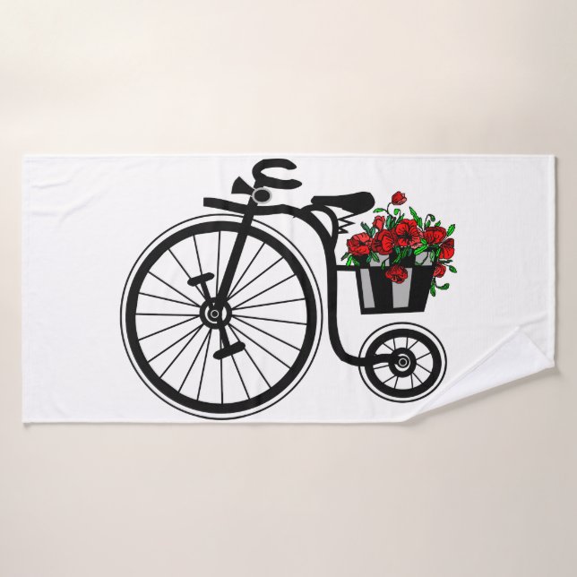 Serviette de bain romantique pour vélos (Serviette de bain)