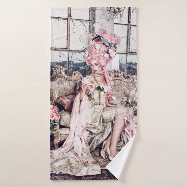 Serviette de bain rose Lady, Virginia Rose Collect (Serviette de bain)