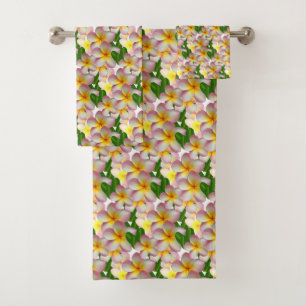 Serviette de bain rose Plumeria
