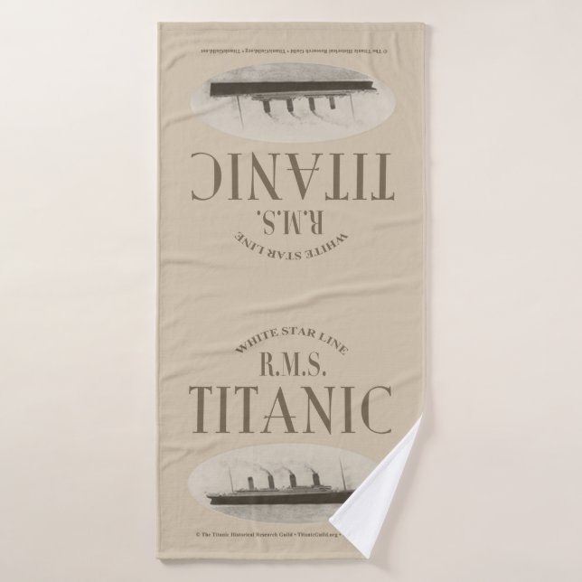 Serviette de bain Sepia, navire fantôme Titanic RM (Serviette de bain)