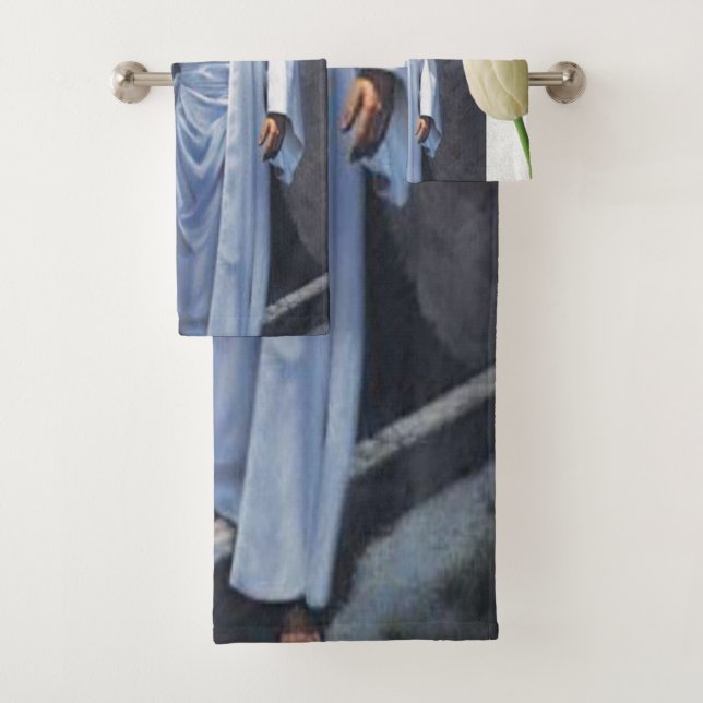 Serviette de bain set Jésus (En situation)