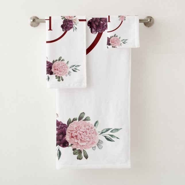 Serviette de bain Set pivoines du jardin (En situation)