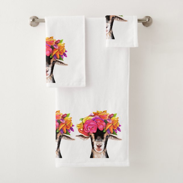 Serviette de bain Set Posey la chèvre (En situation)