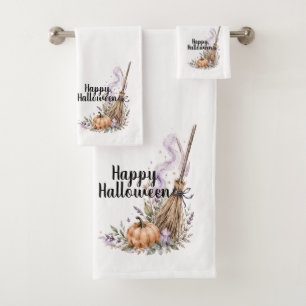 Serviette de bain Sorcière et Citrouille Happy Hal