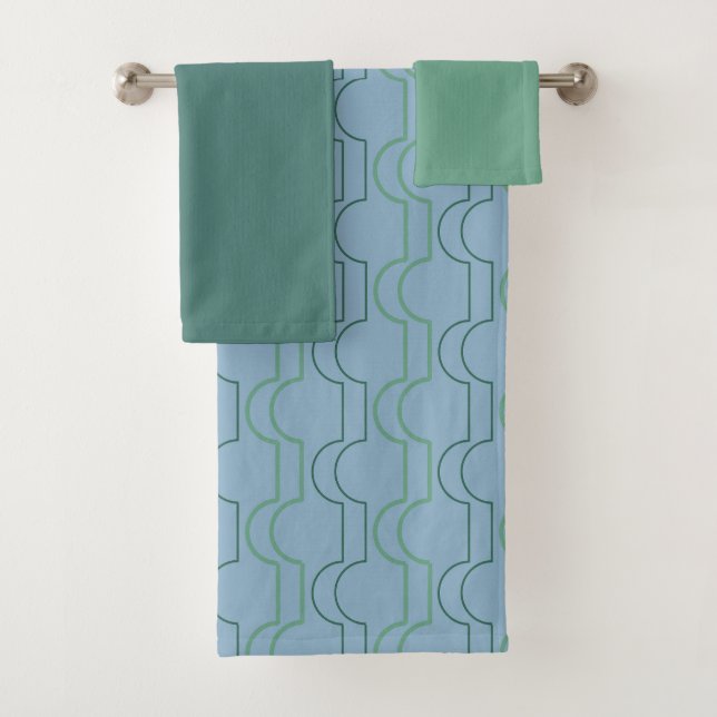 Serviette de bain St Jacques verte (En situation)