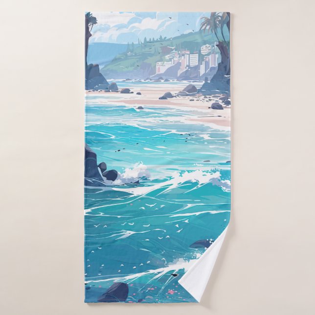 Serviette de bain Stunning Tropical Beach & Ocean  (Serviette de bain)