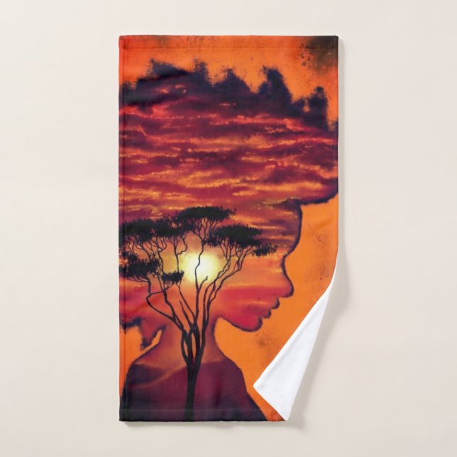 Serviette de bain Sunset Night Desire - Imaginaire (Serviette à main)