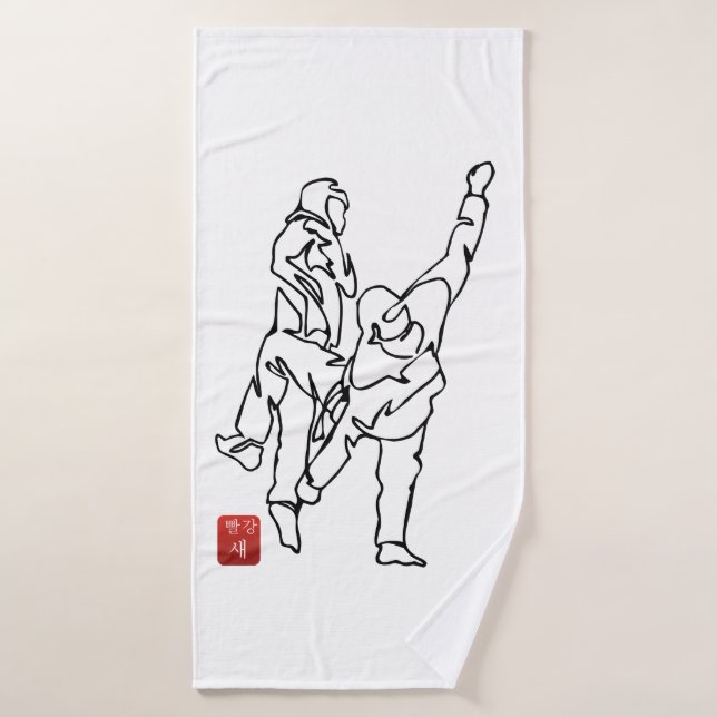 Serviette de bain TAEKWONDO DÉSÉQUILIBRE (Serviette de bain)
