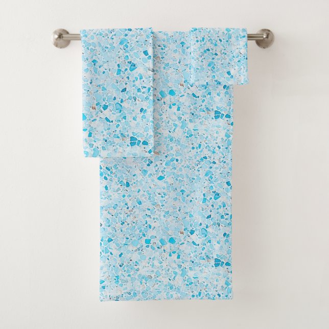 Serviette de bain Terrazzo tendance (En situation)