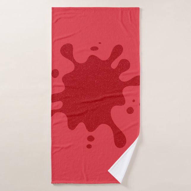 Serviette de bain tomate rouge personnalisée (Serviette de bain)