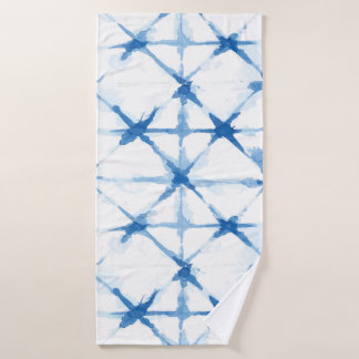 Serviette de bain Triangle Shibori Blue Tie Dye