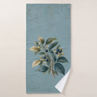 Serviette de bain Vintage Blue Berry & Leaf