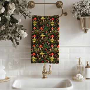 Serviette de bain vintage forêt Style Champignon C
