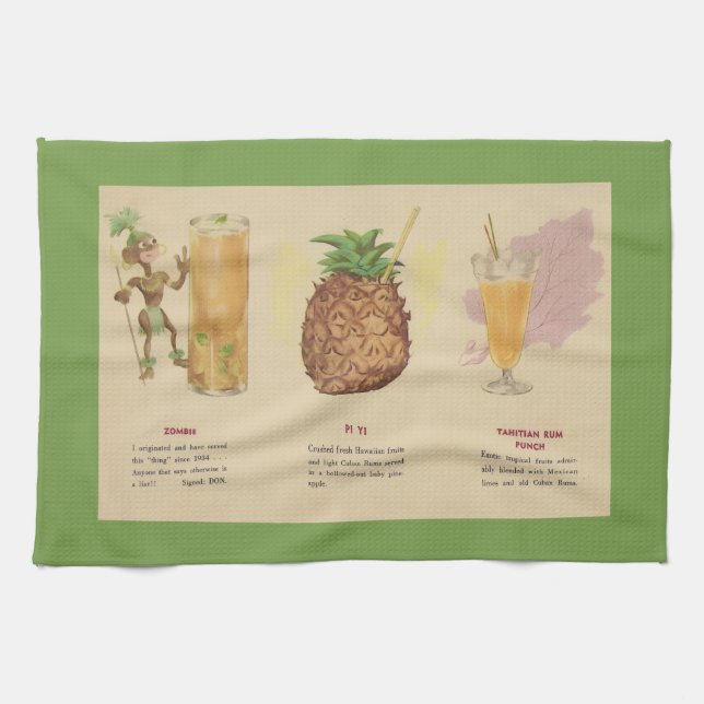 Serviette de bar pour recette de cocktail (Horizontal)