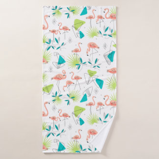 Serviette de Bath de Flamant rose-rama
