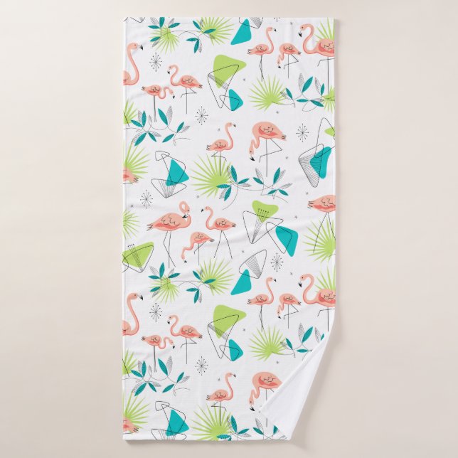 Serviette de Bath de Flamant rose-rama (Serviette de bain)