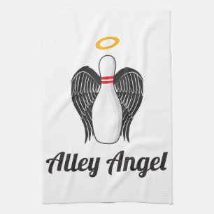 Serviette de bowling d'ange d'allée