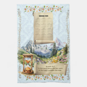 Serviette de calendrier 2026 Alpes Montagnes Prove