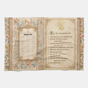Serviette de calendrier 2026 Dix Commandements mon