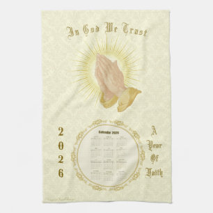 Serviette de calendrier 2026 En Dieu Nous Confions
