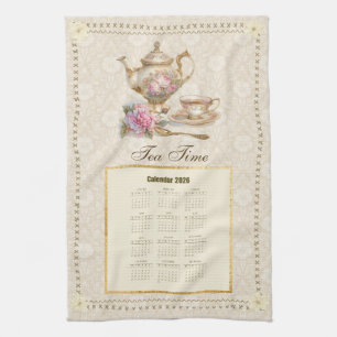 Serviette de calendrier 2026 Thé ou message person
