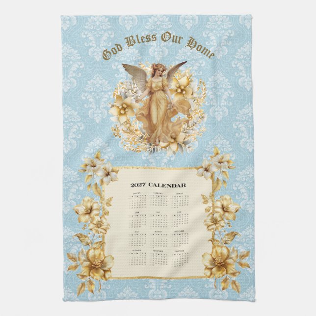 Serviette de calendrier 2027 Pretty Guardian Angel (Vertical)