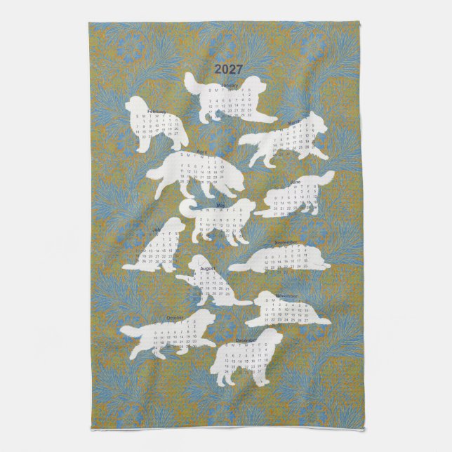 Serviette de calendrier 2027 William Morris Newf d (Vertical)