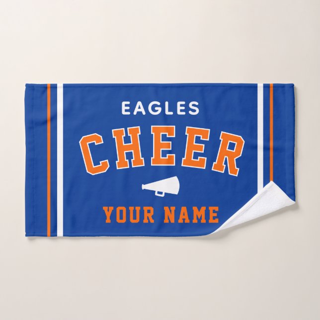 Serviette de cheer personnalisée avec nom et école (Serviette à main)