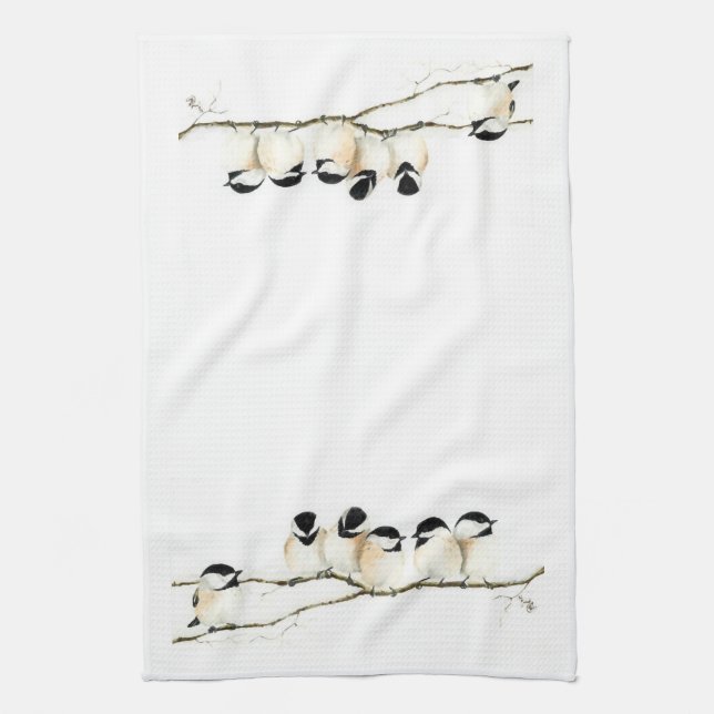 Serviette de Chickadees (Vertical)