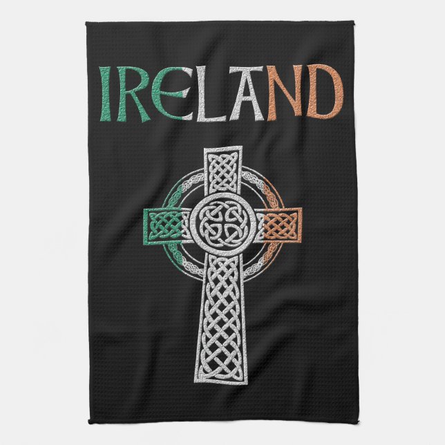 Serviette de croix celtique d'Irlande (Vertical)