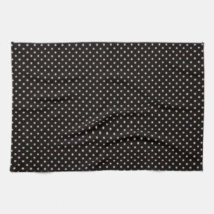 Serviette de cuisine 16x24 points Brown noir clair