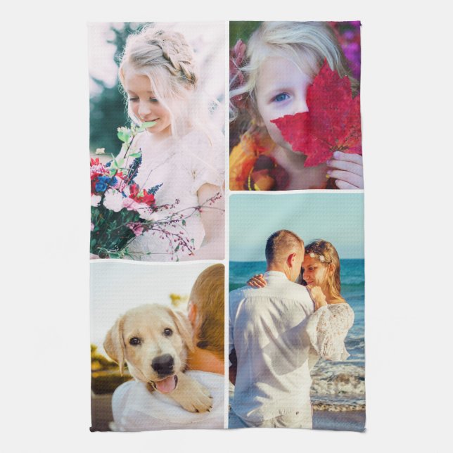 Serviette de cuisine 4 Photo Modèle arrondi (Vertical)