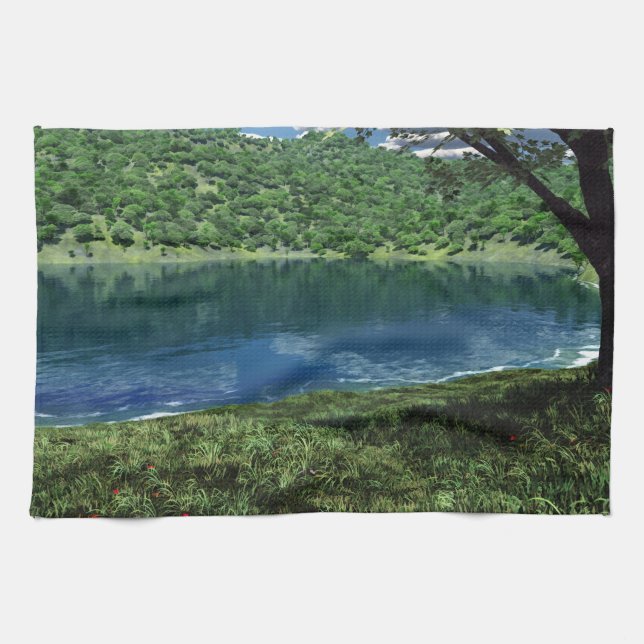 Serviette de cuisine à côté de Deep Waters (Horizontal)
